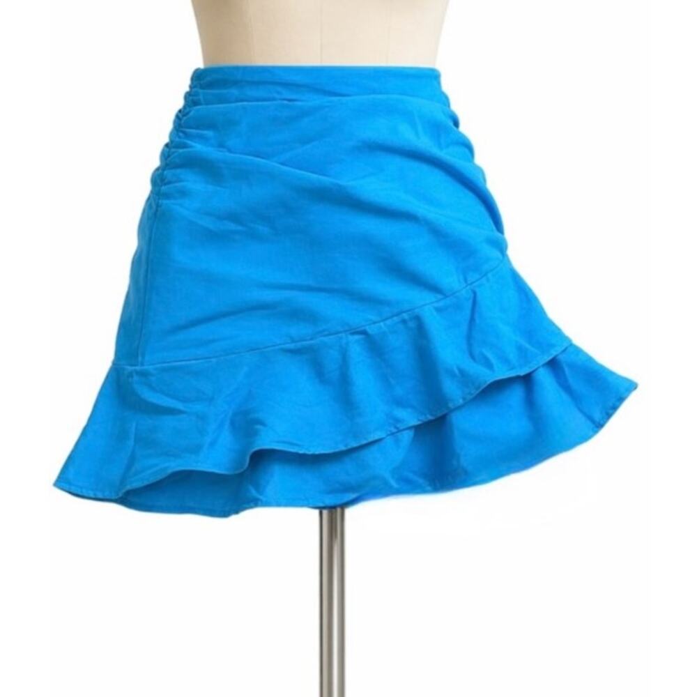 Y2K Mango Mini Flutter skirt assymetrical pullover summer streetwear party
